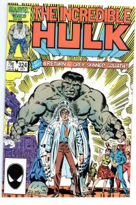 HULK #324, VF, Incredible, Grey, Milgrom, 1968 1986, more Marvel in store