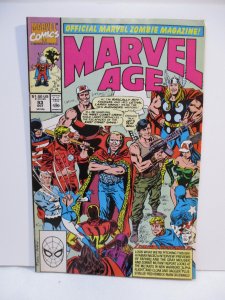 Marvel Age #93 (1990) Roy Thomas & Larry Hama on Cover