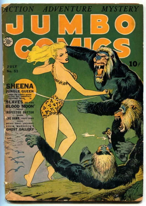 Jumbo Comics #53 1943- Sheena Jungle Queen- G+