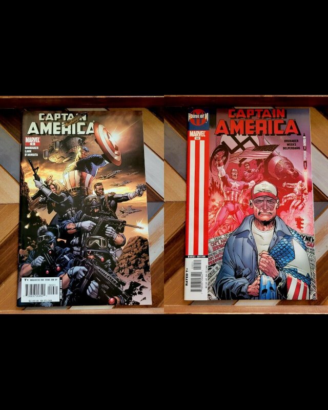 Captain America #9, 10 Set of 2 (2005) VF/NM Ed Brubaker, House of M crossover 