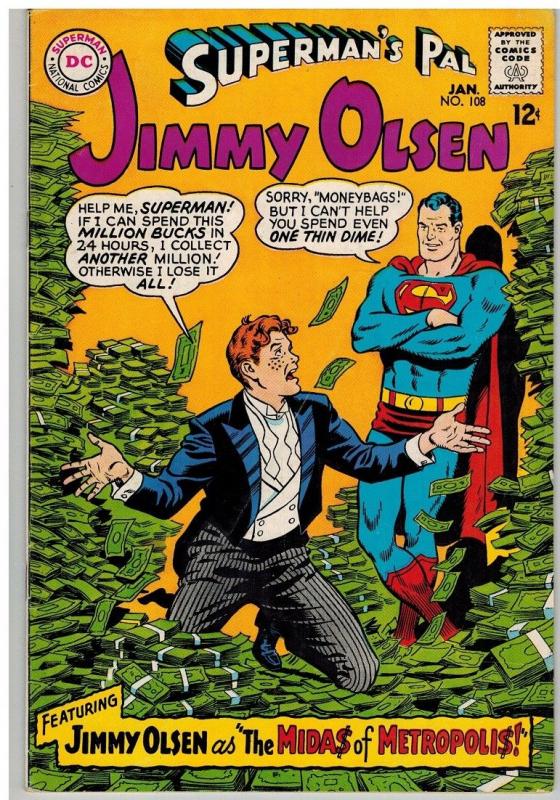 JIMMY OLSEN 108 VG Jan. 1968 COMICS BOOK