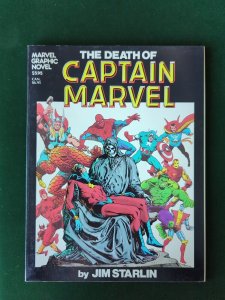 The Death of Captain Marvel Graphic Novel-Jim Starlin 8th Print 1982