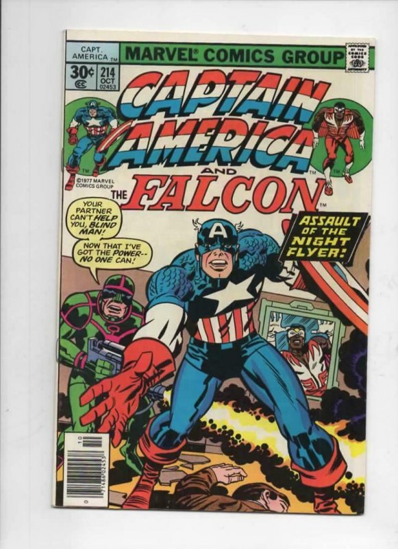 CAPTAIN AMERICA #214, VF, Jack Kirby, Falcon, 1968 1977, more CA in store