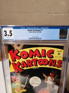 Komic Kartoons #1 CGC 3.5 Fall 1945