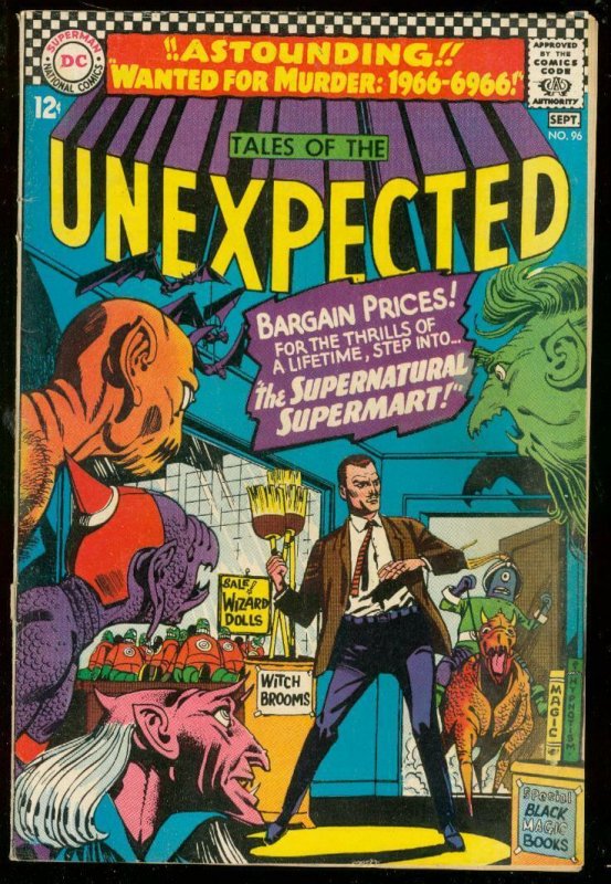 TALES OF THE UNEXPECTED #96 1966-DC-MONSTERS MAGIC SHOP G