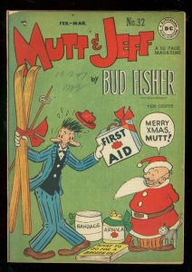 MUTT & JEFF #32 1948-DC COMICS-CHRISTMAS COVER-FISHER FN