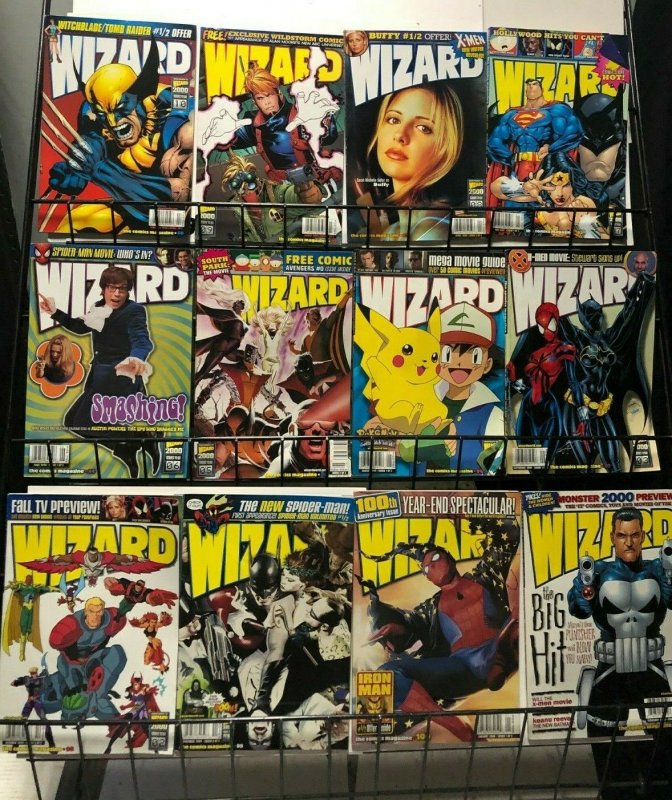 WIZARD Magazine  #90-101 (1999-2000) 12 DIFF comic world parties like its 1999