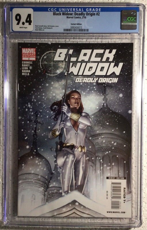 Marvel, Black Widow: Deadly Origin #2, CGC 9.4 , 1:10 Variant, Look! 