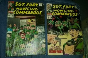 Sgt fury and his howling commandos 58 60 silver age lot run set war movie marvel