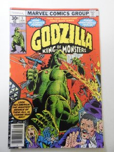 Godzilla #1 (1977) VG Condition cover detached bottom staple