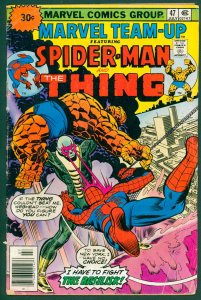 Marvel Team-Up 47 VG/FN 5.0 30-Cent Cover Thing Marvel 1976