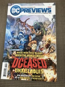 DC Previews #20 : 12/19 NM; flip cover, Deceased, Harley Quinn