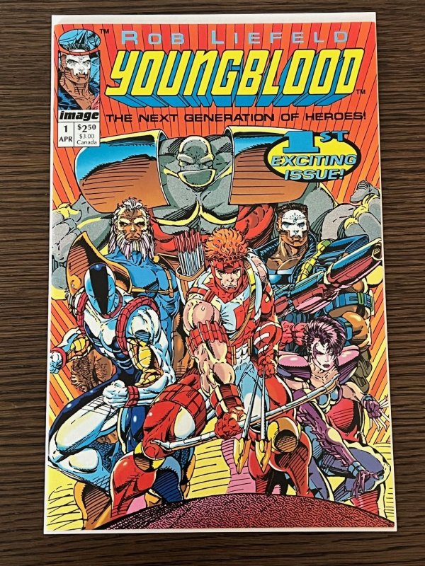 Youngblood #1 Cover B (1992). NM-.  1st print. Liefield c/a/s.