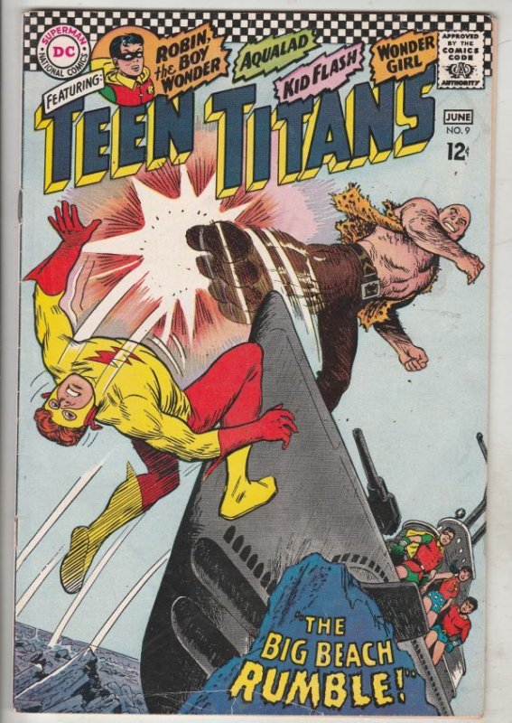 Teen Titans, The #9 (Jun-67) VG/FN Mid-Grade Kid Flash, Robin, Wonder Girl, S...