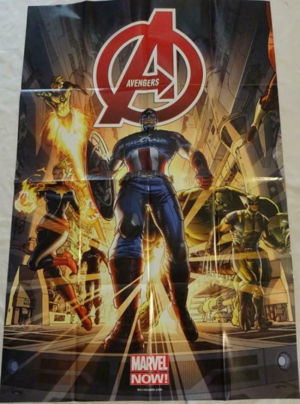 AVENGERS Promo Poster, 24 x 36, 2012, MARVEL, CAPTAIN AMERICA, HULK Unused 141 