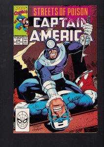 Captain America #374 - SIGNED BY MARK BAGLEY! (8.5) 1990