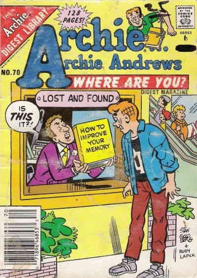 Archie Archie Andrews, Where Are You? Digest Magazine #70 FN ; Archie |