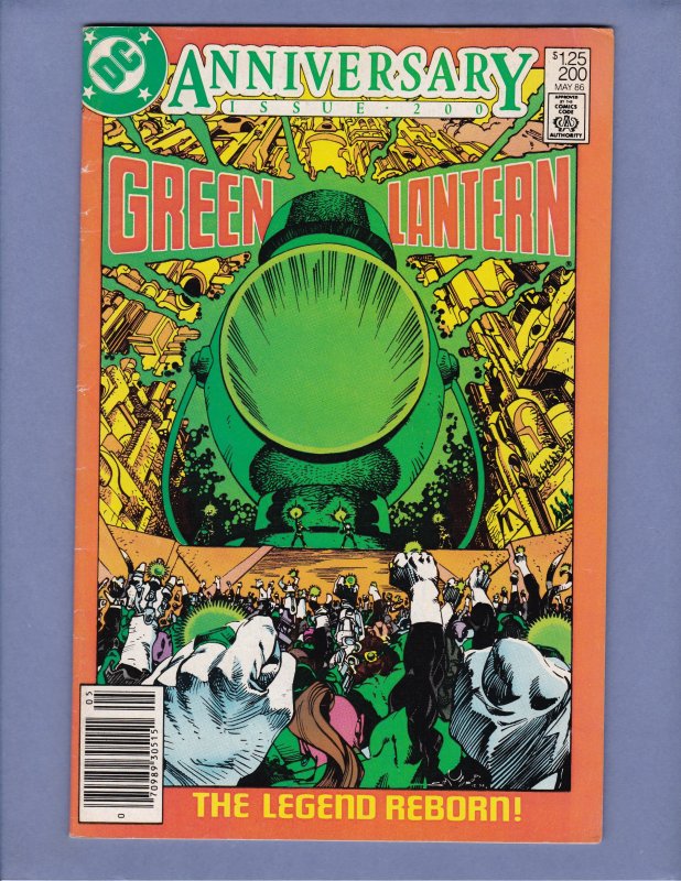 Green Lantern #200 VG Front/Back Cover Scans DC 1986