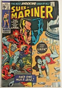 SUB-MARINER#37 FN 1971 MARVEL BRONZE AGE COMICS