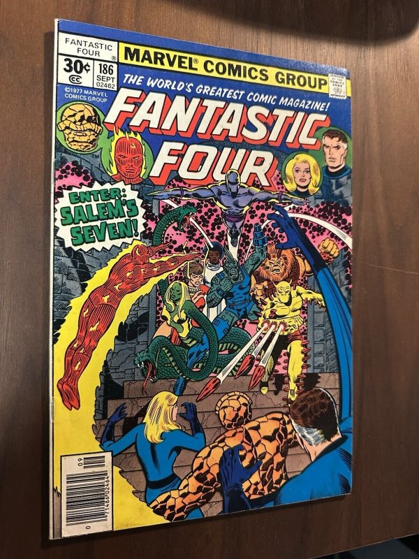 Fantastic Four #186 FN- 1st Team App Salem’s Seven (Marvel 1977)