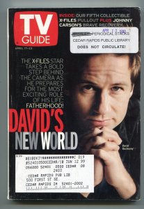 MAG: TV Guide-April 17-23-1999-X-Files-David Duchovny-Iowa Ed-VG