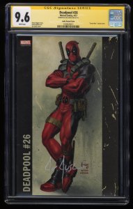 Deadpool #26 CGC NM+ 9.6 White Pages Signed SS Joe Jusko Jusko Variant