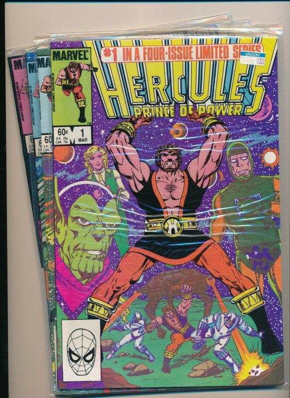 Marvel Mini Series of 4-HERCULES PRINCE OF POWER #1-4 F/VF 1983/'84 (PF471) 