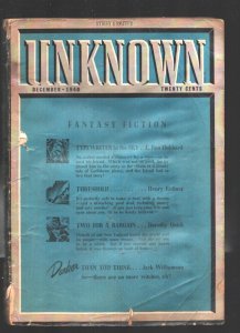 Unknown 12/1940-L. Ron Hubbard famous story Typewriter In The Sky-Henry Kuttne
