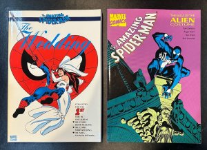 1991 AMAZING SPIDERMAN THE WEDDING & 1988 SAGA OF THE ALIEN COSTUME TPB SET! TP