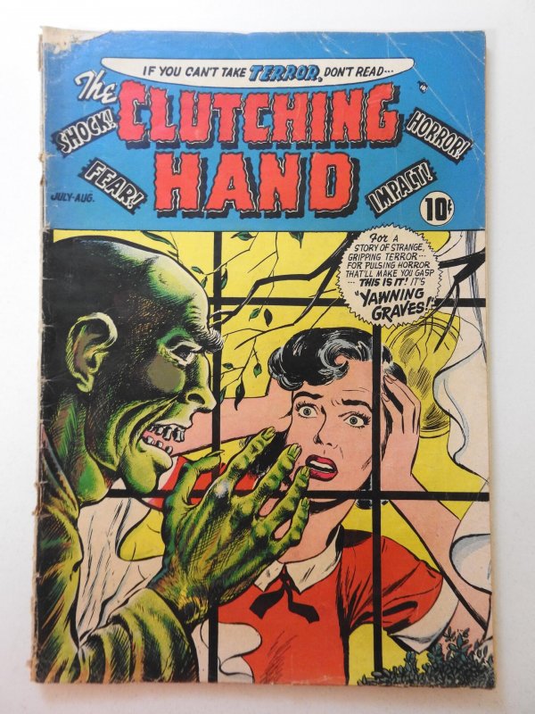 The Clutching Hand #1 Rare Pre-Code Horror! Solid Good+ Condition!