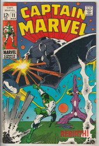 Captain Marvel #11 (Mar-69) FN/VF Mid-High-Grade Captain Marvel