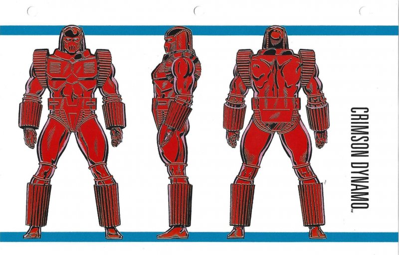 Official Handbook of the Marvel Universe Sheet- Crimson Dynamo