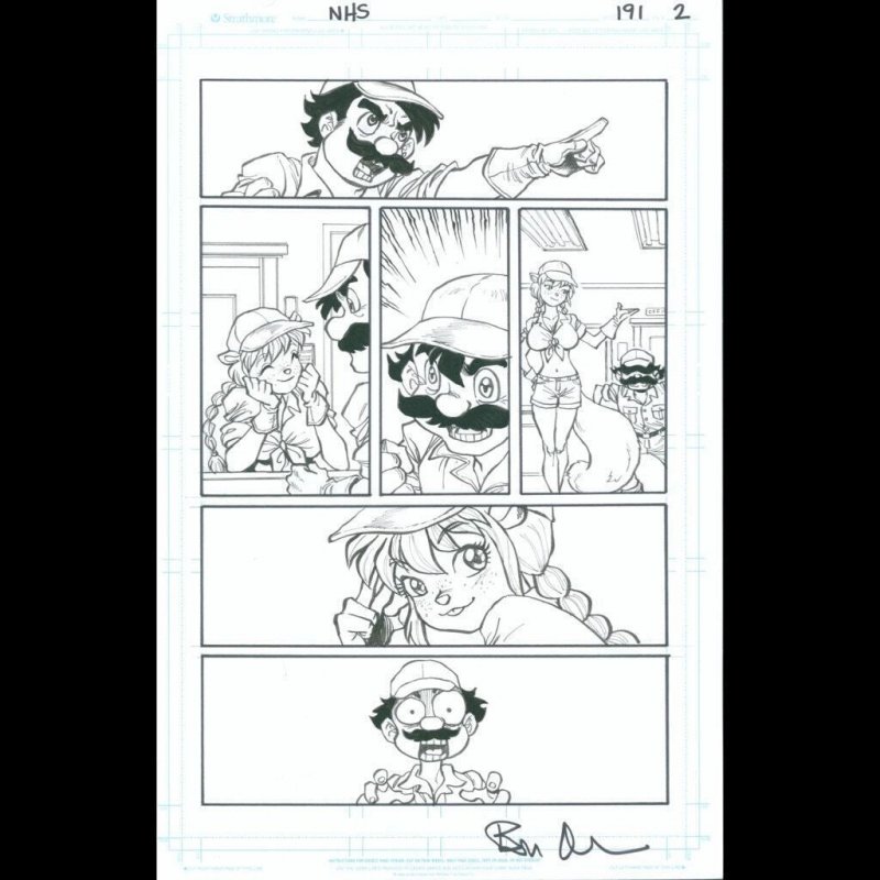 NINJA HIGH SCHOOL Issue 191 Page 2 Original art Signed by Ben Dunn