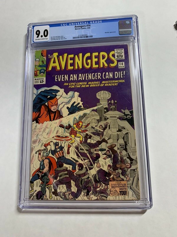 Avengers #14 (Marvel, 1965)  CGC Graded 9.0 