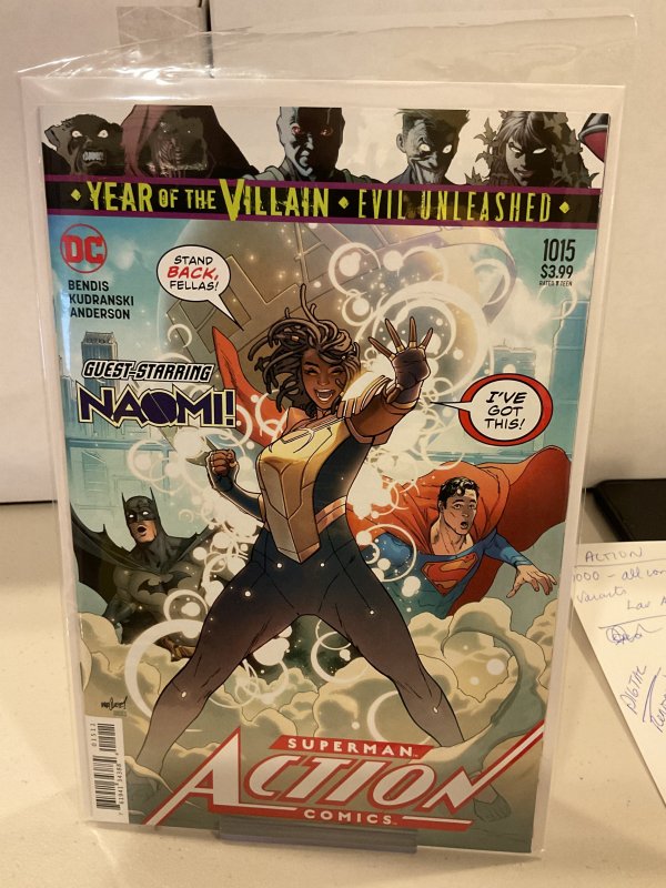 Action Comics #1015  9.0 (our highest grade) 2019  Bendis! Naomi Guest Stars!