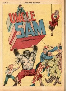 Uncle Sam Quarterly #3 1942-George Tuska cover- HITLER VG/F