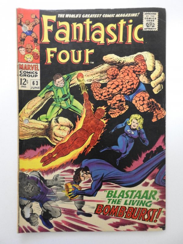 Fantastic Four #63 (1967) 3-Hole Punch Sharp GVG Condition!