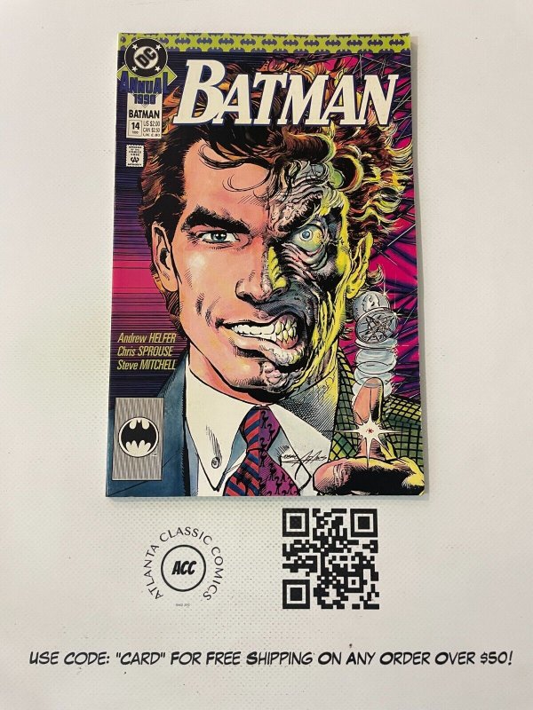 Batman Annual # 14 NM- DC Comic Book 1990 Neal Adams Cover Art Two-Face 6 J226