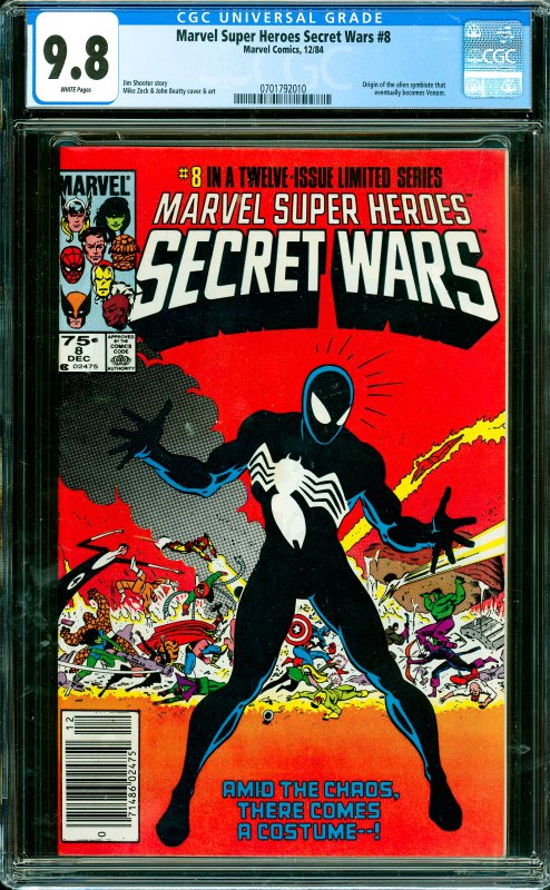 Marvel Super Heroes Secret Wars #8 CGC Graded 9.8 Origin of the alien symbiot...