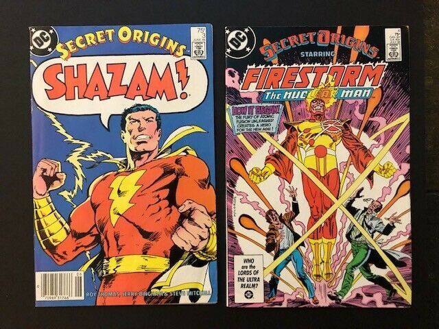 LOT of 5-DC SECRET ORIGINS Annual#1,#1-4 Shazam, Superman, Firestorm, F/VF(A121)