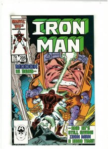 Iron Man #205 VF+ 8.5 Marvel Comics 1986 vs. Modok 