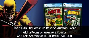 The 116th HipComic No Reserve Auction Event