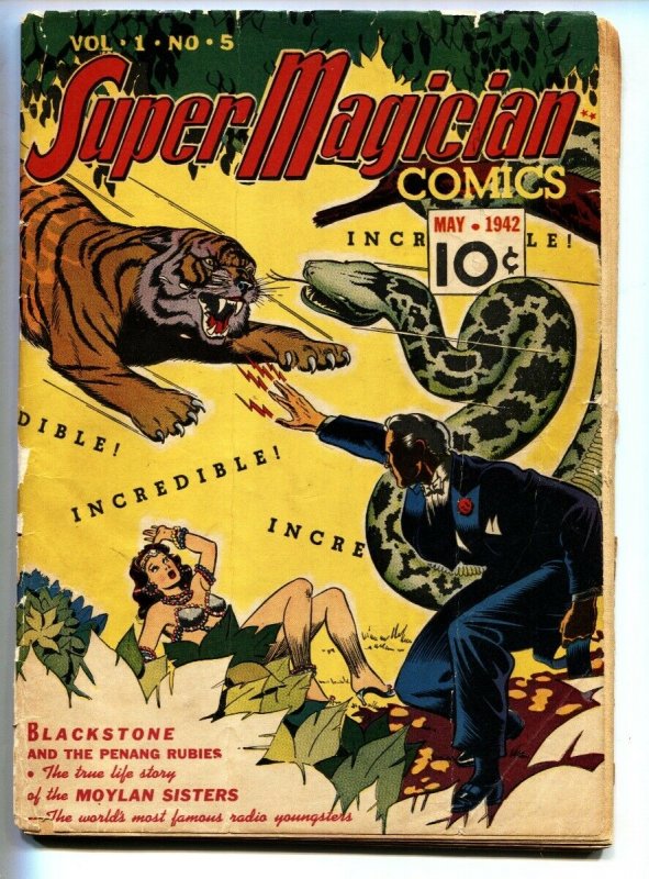 Super Magician #5-GGA cover-Tiger vs. Snake comic book