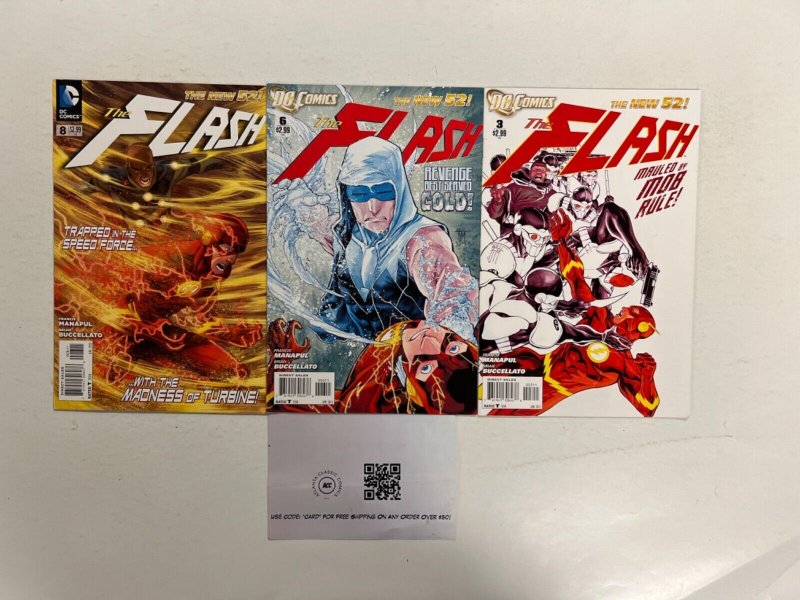 3 The Flash DC Comic Books # 3 6 8 Batman Superman Wonder Woman Flash 96 JS44