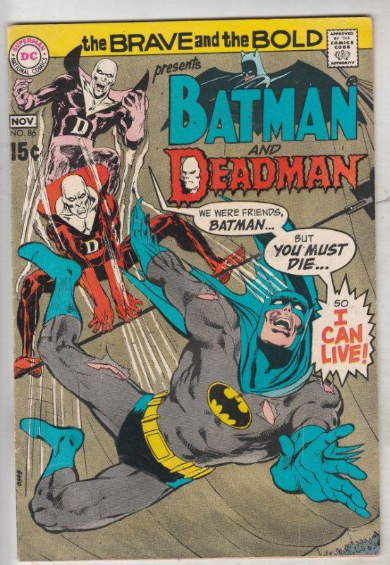 Brave and the Bold, The #86 (Nov-69) VG/FN+ Mid-Grade Batman, Deadman