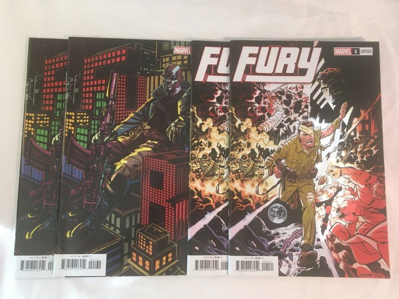 FURY #1 Two Cover Versions, Two Copies Each, VFNM Condition