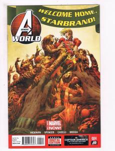 Avengers World # 4 VF Marvel NOW Comic Book 1st Print Iron Man Hulk Thor S64