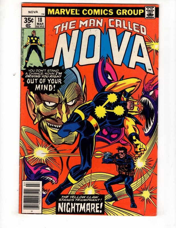 Nova #18 (1978) YELLOW CLAW NICK FURY appearance / ID#766