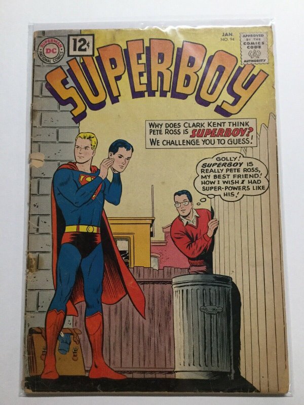 Superboy 94 Good Gd 2.0 Water Damage Top Staple Detatched Dc Comics