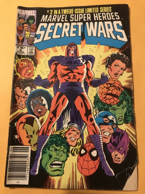 Marvel Super Heroes Secret Wars #2 : 2/84 VG; NEWSSTAND, Galactus, original mini